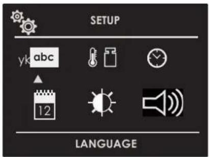 SETUP yk abc 12 LANGUAGE
