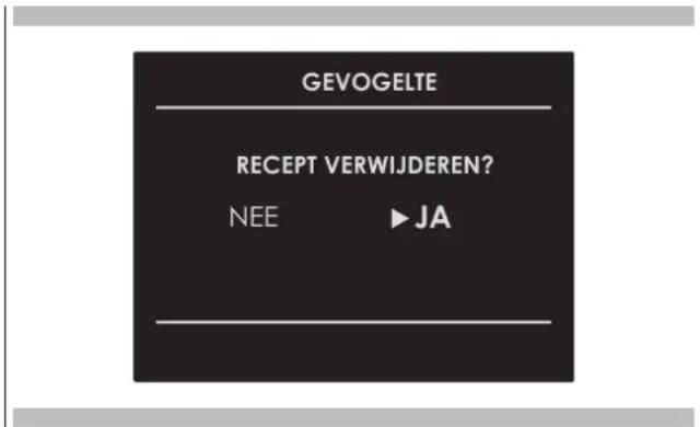 GEVOGELTE RECEPT VERWIJDEREN? NEE ▶ JA