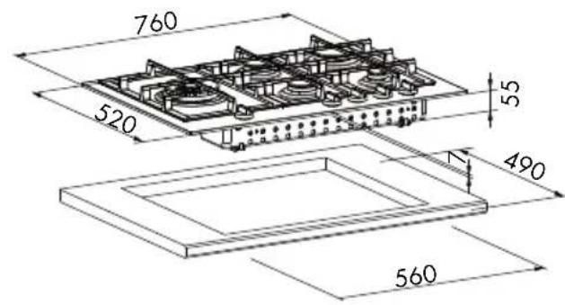 Fulgor Milano FPH 755 G WK WHG - Positionnement - 3