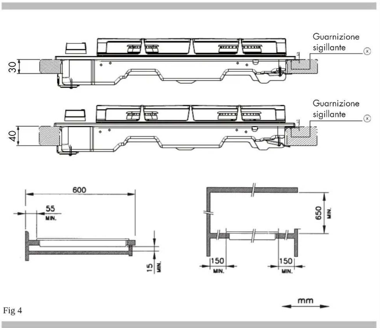 Fulgor Milano FPH 755 G WK BKG - Posizionamento - 1