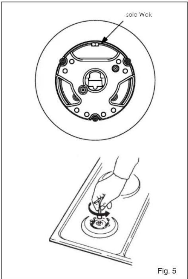 Fulgor Milano CPH 604 G X - Adattamento a diverso tipo di gas (Fig. 5) - 1