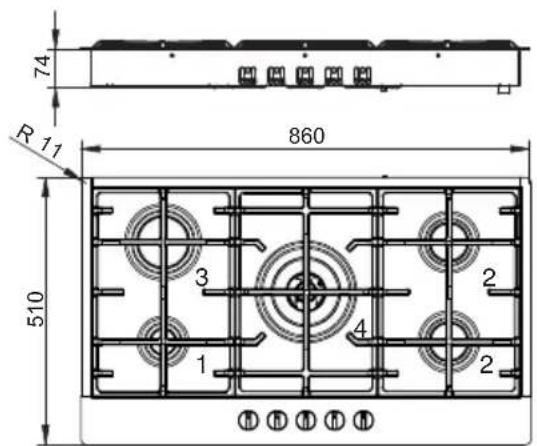 Fulgor Milano CPH 604 G X - Colocación (Fig. 2) - 9