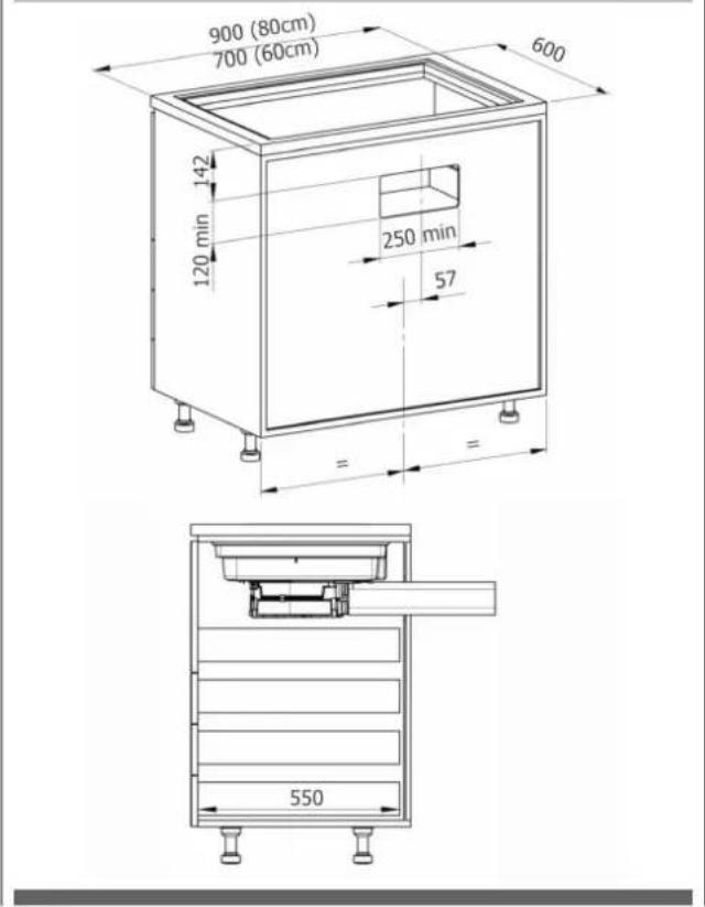 Fulgor Milano FHH 600 ID TC BK - 3.3.C INDICAÇÕES DE CONSTRUÇÃO - DESCARGA TRASEIRA - 1