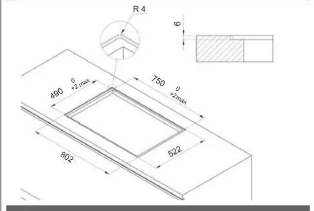 Fulgor Milano FHH 600 ID TC BK - 3.3.A INSTALAÇÃO DA PLACA DE INDUÇÃO - 4