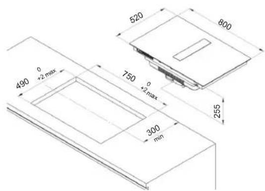 Fulgor Milano FHH 600 ID TC BK - 3.3.A INSTALLAZIONE DEL PIANO AD INDUZIONE - 2