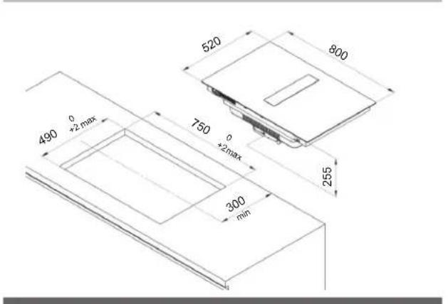 Fulgor Milano FHH 600 ID TC BK - 3.3.A INSTALLATION DES INDUKTIONSKOCHFELDES - 2