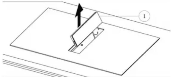Fulgor Milano FHH 600 ID TC BK - To remove the metal grease filter and tray, proceed as shown in Fig. 34: -> Push down the right side of the central glass flap. - 2