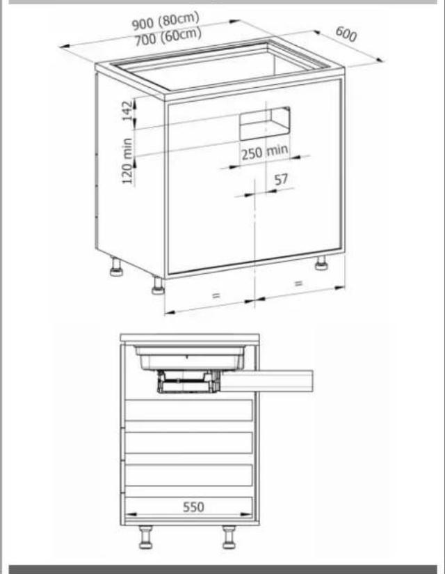 Fulgor Milano FHH 600 ID TC BK - 3.3.B INDICACIONES CONSTRUCTIVAS - DESCARGA EN ZÓCALO - 4
