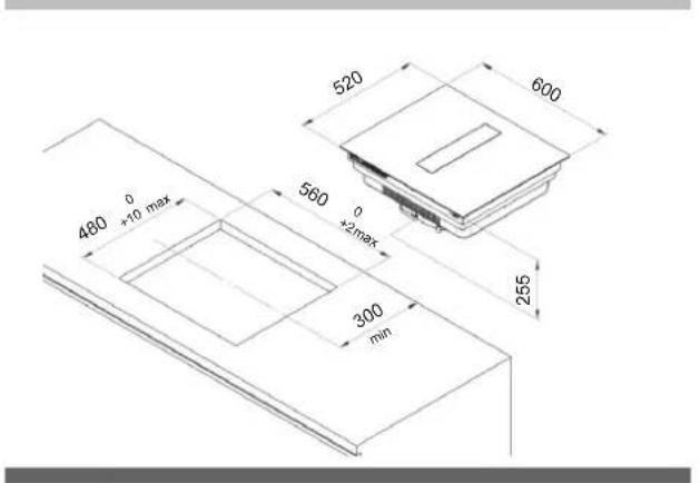 Fulgor Milano FHH 600 ID TC BK - 3.3.A INSTALLATION DES INDUKTIONSKOCHFELDES - 1