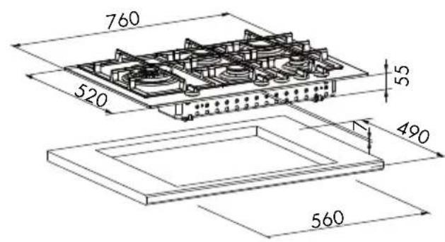 Fulgor Milano FPH 7541 G WK X - Posizionamento - 3