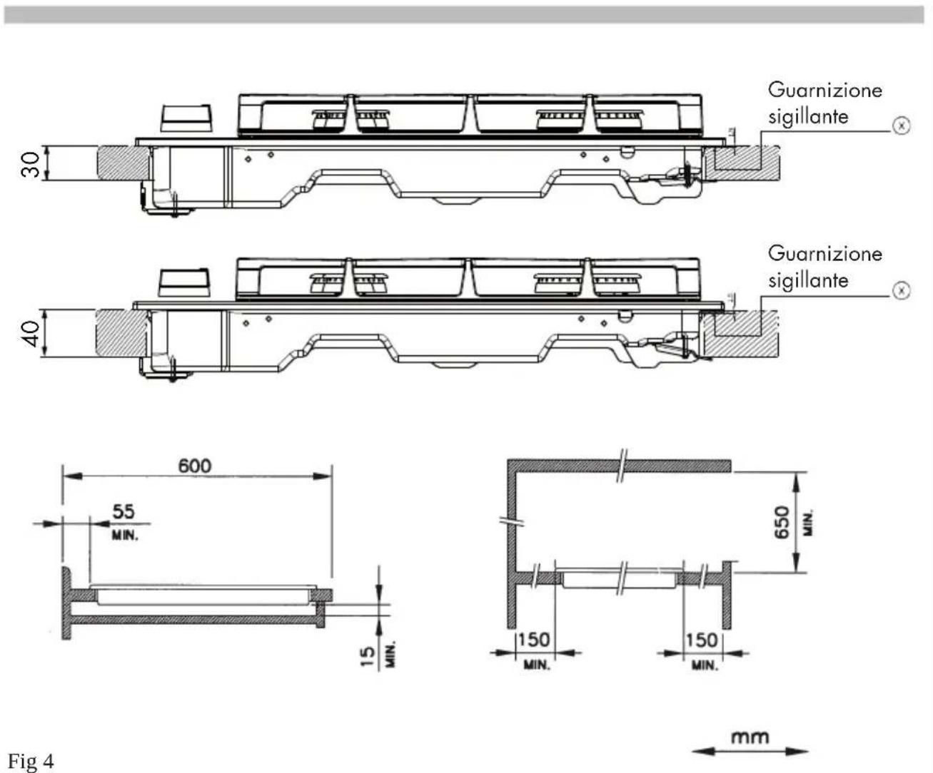 Fulgor Milano FPH 7541 G WK X - Posizionamento - 1