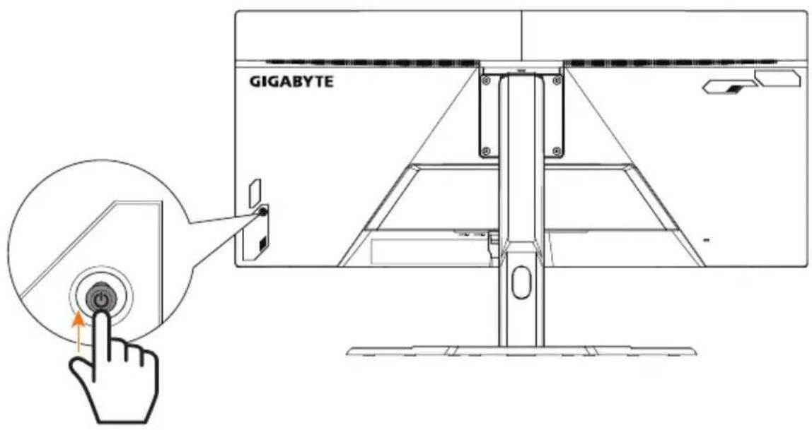 GIGABYTE GS34WQC - Mise sous tension - 1