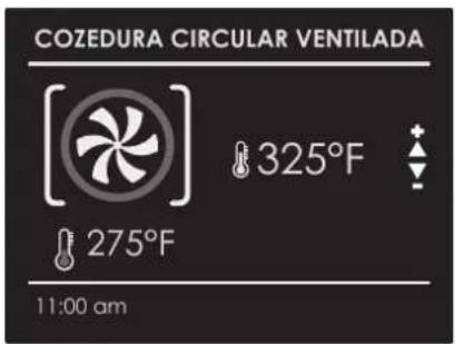 COZEDURA CIRCULAR VENTILADA 325°F 275°F 11:00 am