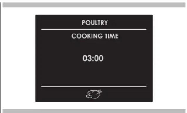 POULTRY COOKING TIME 03:00