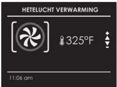 HETELUCHT VERWARMING 325°F 11:06 am