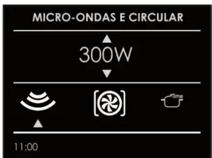 MICRO-ONDAS E CIRCULAR 300W 11:00
