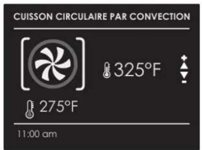 CUISSON CIRCULAIRE PAR CONVECTION 325°F 275°F 11:00 am