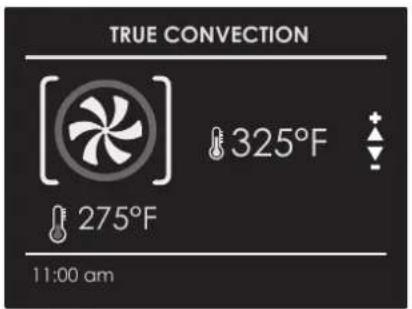 TRUE CONVECTION 325°F 275°F 11:00 am