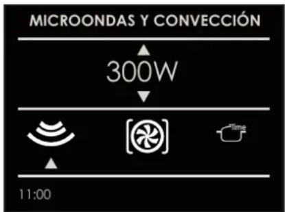 MICROONDAS Y CONVECCIÓN 300W 11:00