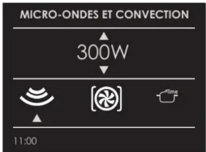 MICRO-ONDES ET CONVECTION 300W 11:00