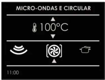 MICRO-ONDAS E CIRCULAR 100°C 11:00