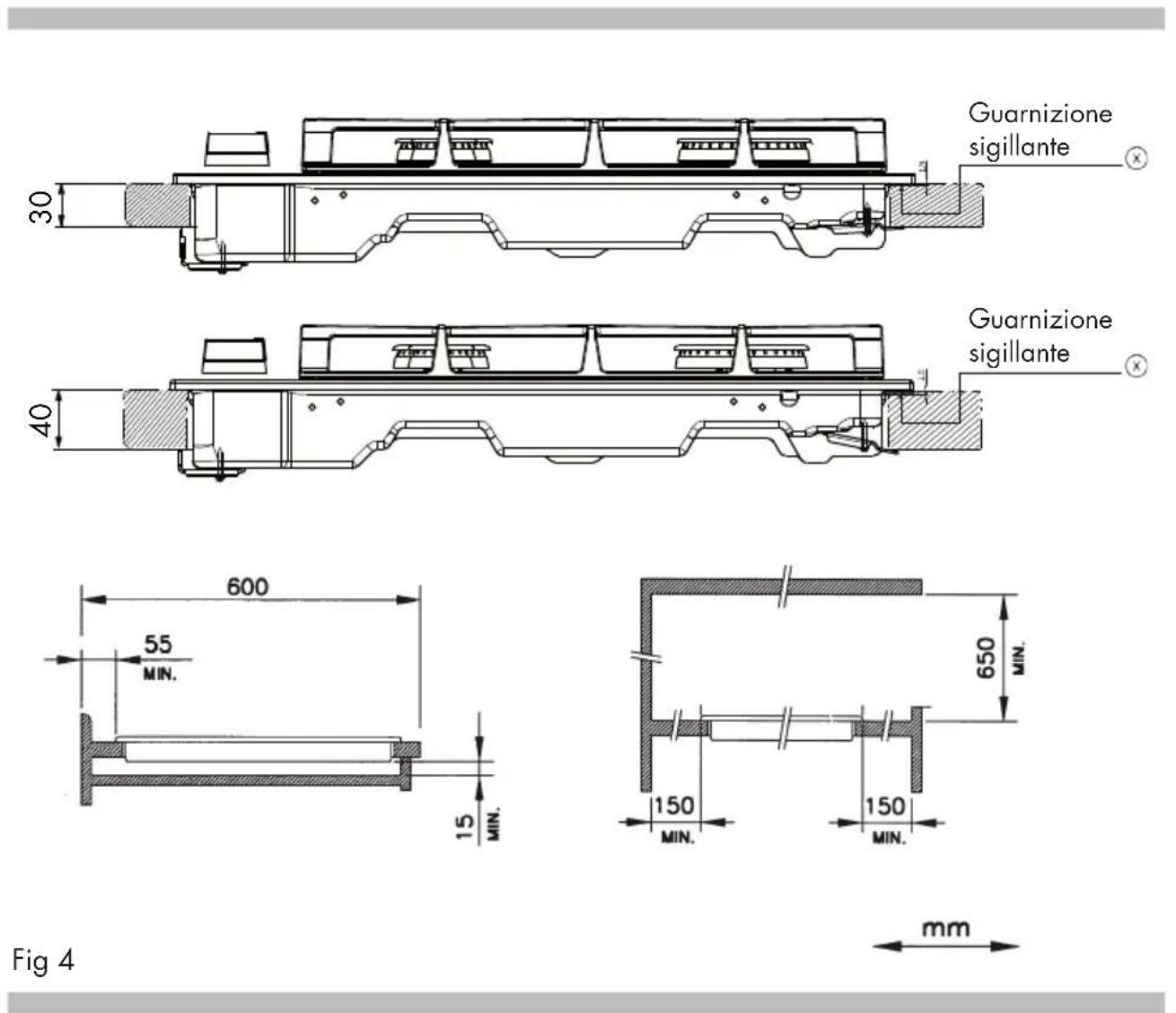 Fulgor Milano FPH 604 G WK BKG - Posizionamento - 1