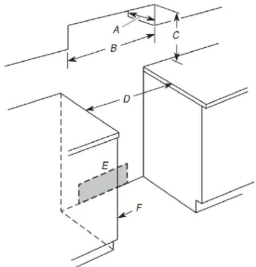 WHIRLPOOL YWFE745H0FS - Cabinet Dimensions - 1