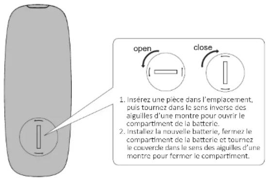 EDIFIER Airpulse A80 - Installation de la pile dans la télécommande - 1