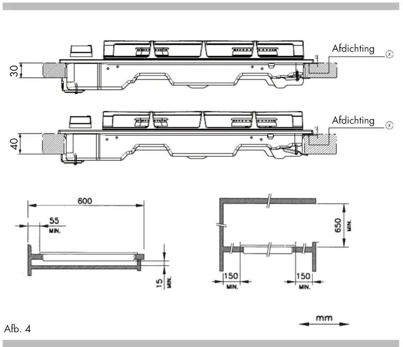 Fulgor Milano FPH 905 G WK WHG - Plaatsing - 1