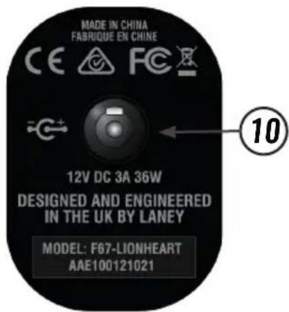 MADE IN CHINA FABRIQUE EN CHINE CE C F C 12V DC 3A 36W DESIGNED AND ENGINEERED IN THE UK BY LANey MODEL: F67-LIONHEART AAE100121021 10