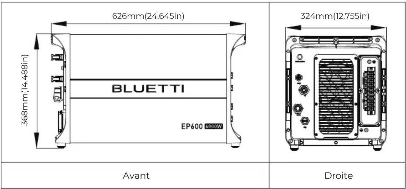 BLUETTI EP600 - Description du port du convertisseur EP600 - 2