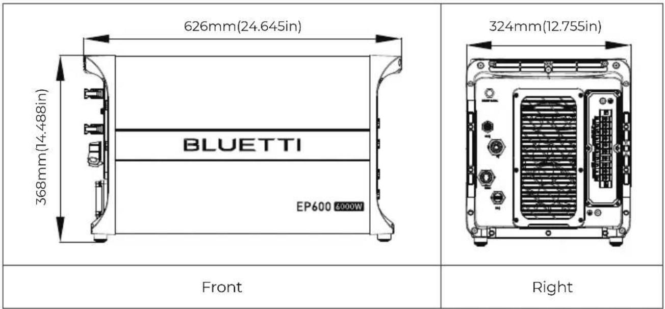 BLUETTI EP600 - EP600 Inverter port description - 1