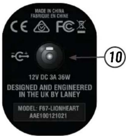 MADE IN CHINA FABRIQUE EN CHINE CE FC 12V DC 3A 36W DESIGNED AND ENGINEERED IN THE UK BY LANey MODEL: F67-LIONHEART AAE100121021
