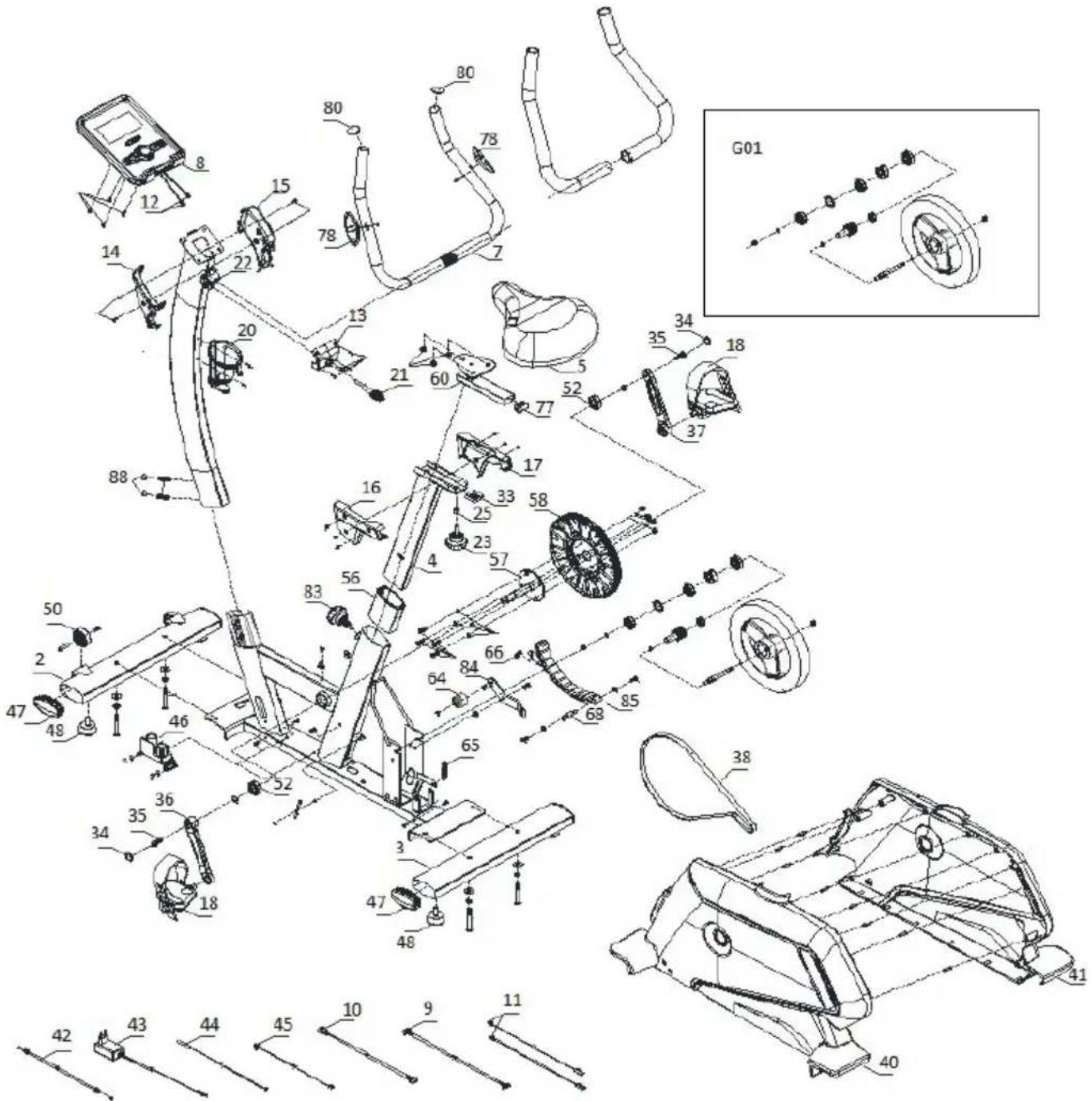 BH FITNESS Polaris Dual H832N - 10.- TRANSPORTEREN EN OPBERGEN. - - 2