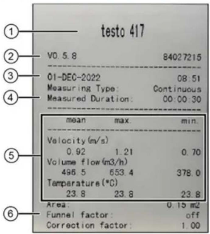 Testo 512-1 - Imprimer les données - 2