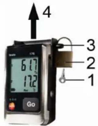 Testo 176 H1 - Déverrouiller l'enregistreur de données - 1