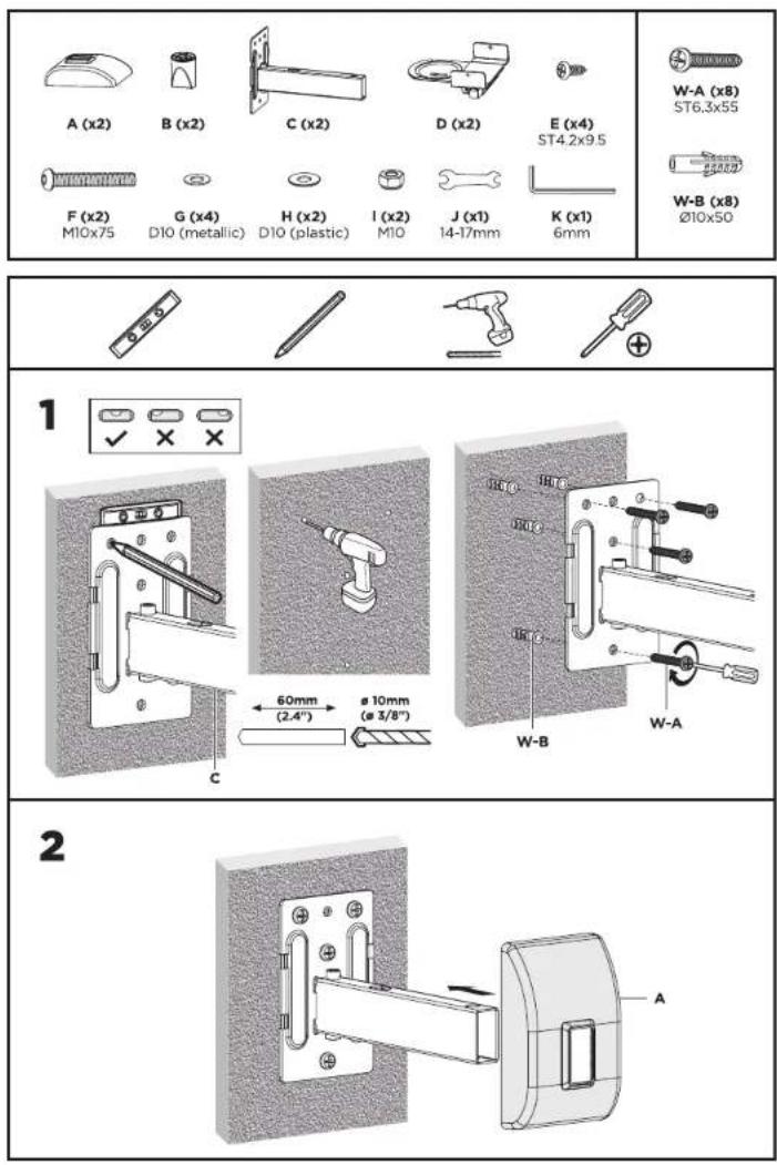 Vivolink VLMSP15 - SPEAKER WALL MOUNT - 3