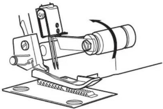 SINGER Heavy Duty HD0400S - To place movable knife in working position - 3