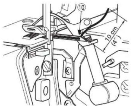 Technical diagram of a mechanical assembly with numbered components and dimension annotations