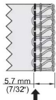 5.7 mm (7/32')