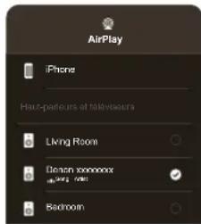 DENON CEOL N-12 - Appuyez ou sur cliquez l'icône AirPlay pour sélectionner cet appareil. - 1