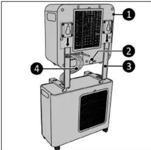 Labeled diagram of an electronic device with numbered components for identification