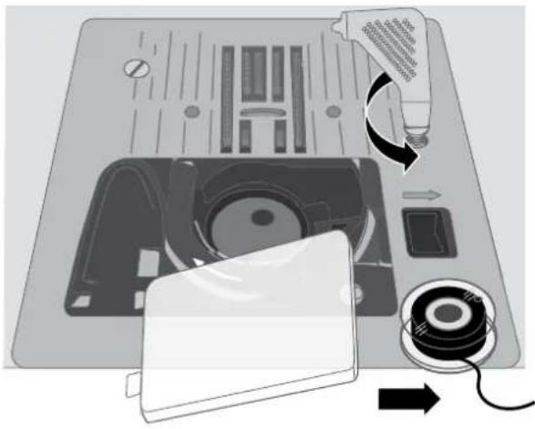 SINGER C5950 - Nettoyage de la zone de canette - 2