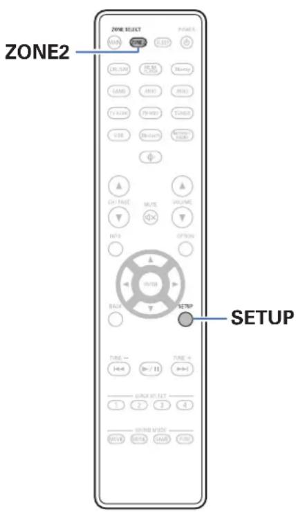DENON AVR-X1800H - Limiter la zone d'opération avec la télécommande - 1