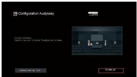 DENON AVR-X1800H - Sélectionnez "Continuer" et appuyez ensuite sur ENTER. - 1