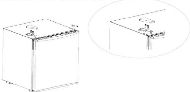 AYA ACU050W - INSTRUCTIONS D'INVERSION DE LA PORTE DU CONGÉLATEUR - 5