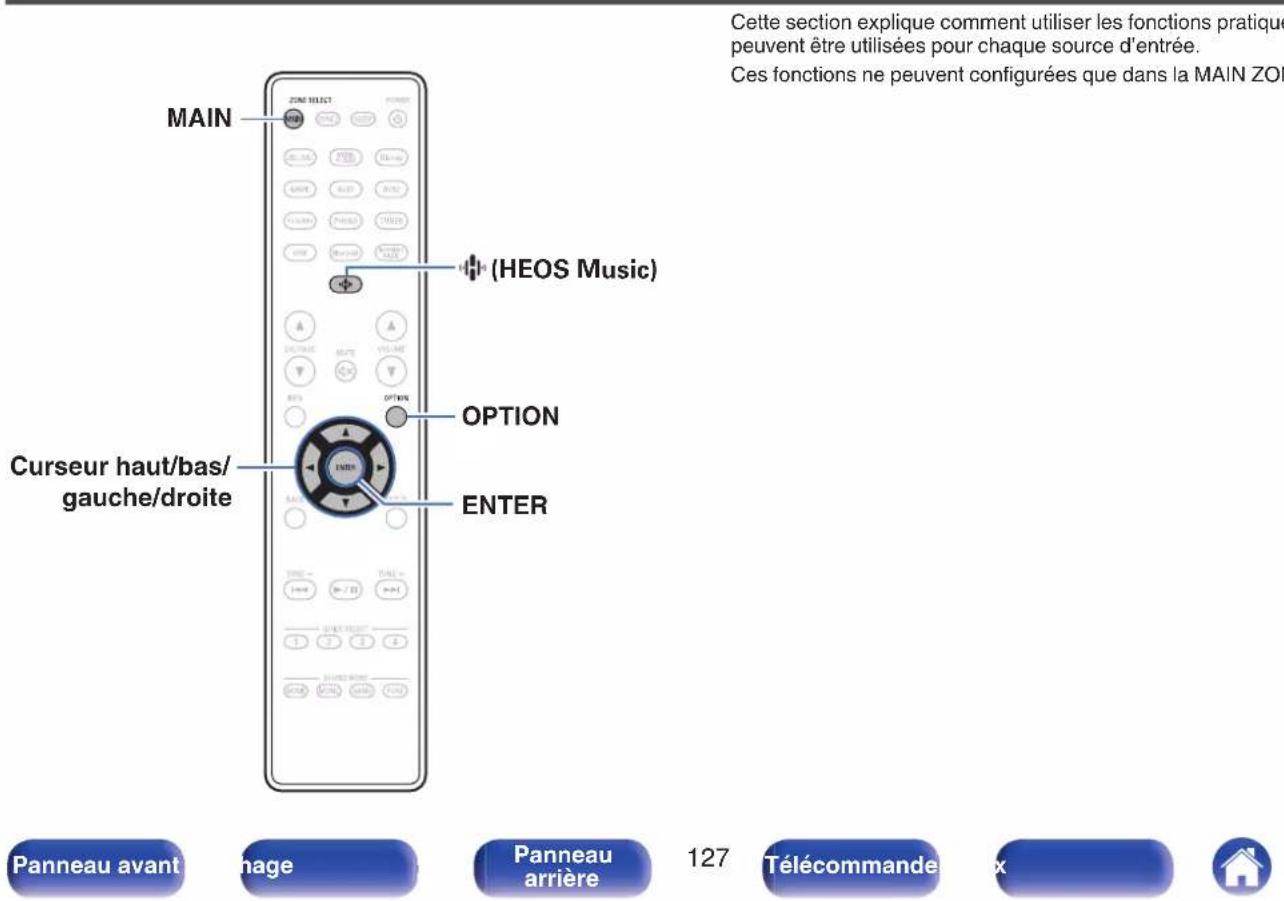 DENON AVR-X1800H DAB - Fonctions pratiques - 1