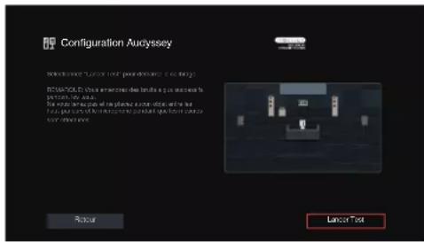 DENON AVR-X1800H DAB - Lorsque l'écran suivant est affiché, sélectionnez "Lancer Test" puis appuyez sur ENTER. - 1