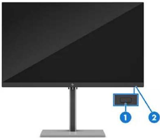 HP E24u G5 - Composants de la partie avant - 2
