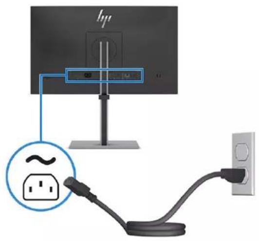 HP E24u G5 - Branchement des câbles - 4